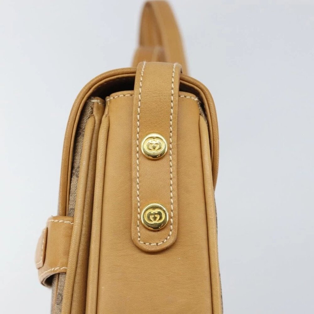 GUCCI Micro GG Supreme Shoulder Bag PVC Beige Gold Auth 160593 - Picture 8 of 16